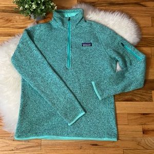 PATAGONIA Green Pullover Half Zip Sweater NWOT